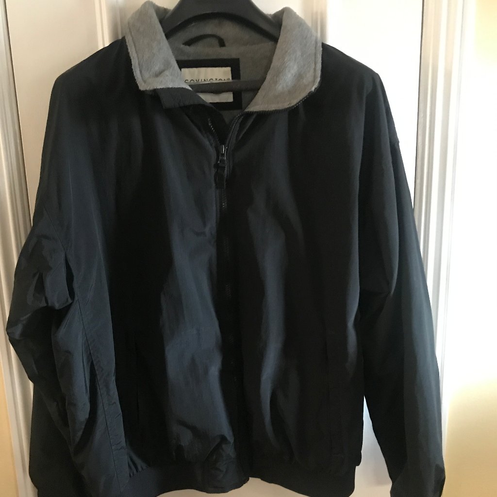Covington  Mens Black Jacket  Windbreaker Size L